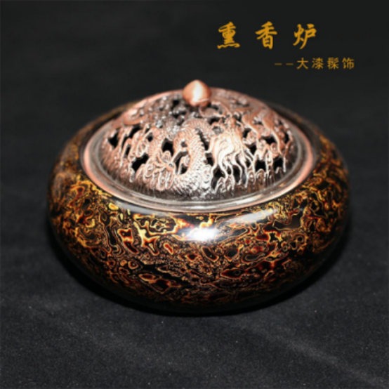 大漆髹饰熏香炉
